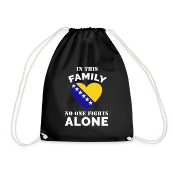 Bosnia Family Spruch - Drawstring Bag - black - Front