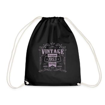 1953 Birthday Sayings 70th Birthday Saying - Drawstring Bag - black - Front