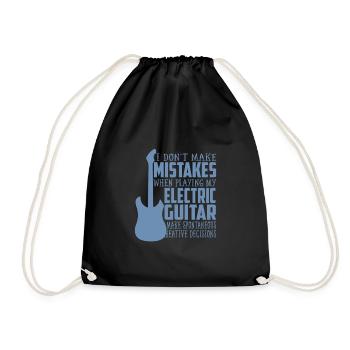 Vater mit E-Gitarre - Turnbeutel - Schwarz - Vorne