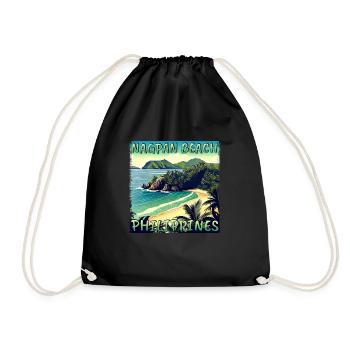 Summer Holidays Nagpan Beach: Grunge Sunshine - Drawstring Bag - black - Front
