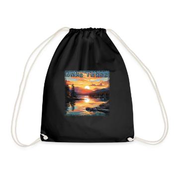Grunge Sunset: Vacances au lac Tahoe, - Sac de sport léger - noir - Devant