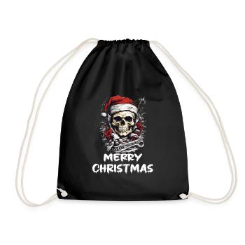 otenkopf in Christmas Design Christmas Outfit - Drawstring Bag - black - Front