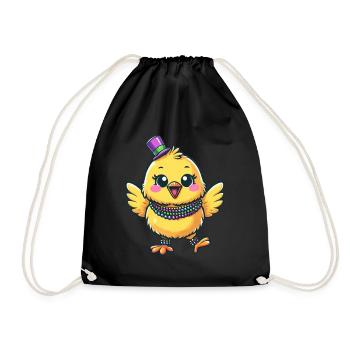 Poulet et poussins de Mardi Gras - Sac de sport léger - noir - Devant