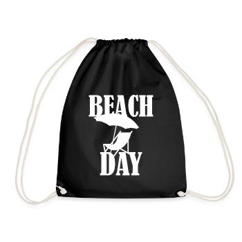Beach Day Liegestuhl - Turnbeutel - Schwarz - Vorne