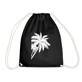 Palme Palm - Turnbeutel - Schwarz - Vorne