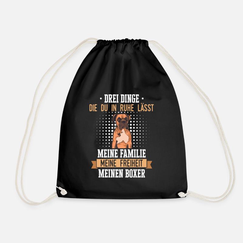 Deutscher Boxer Hund Hundehalter Hunde Boxer - Turnbeutel - Schwarz