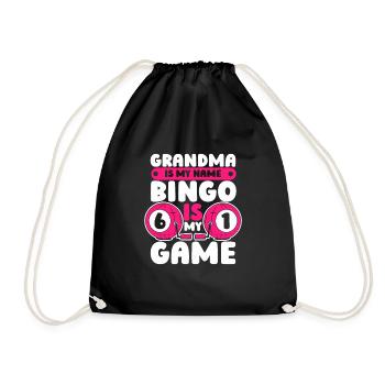 Bingo Glücksspiel Lotterie Bingo Spieler - Turnbeutel - Schwarz - Vorne