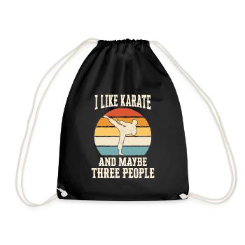 Karaté Karaté Combattant Arts Martiaux - Sac de sport léger - noir - Devant