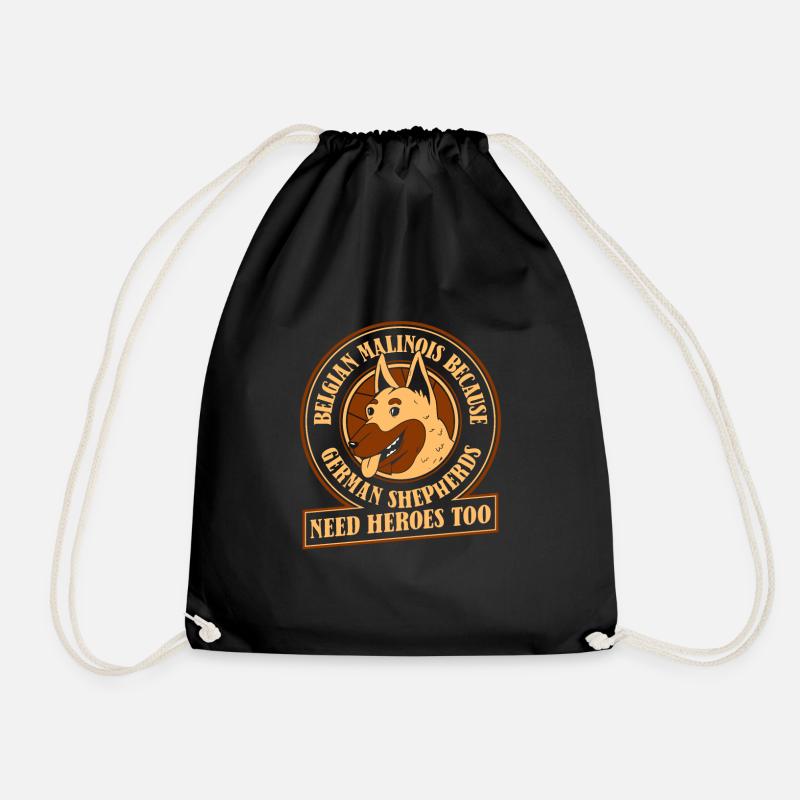 Malinois Hund - Turnbeutel - Schwarz
