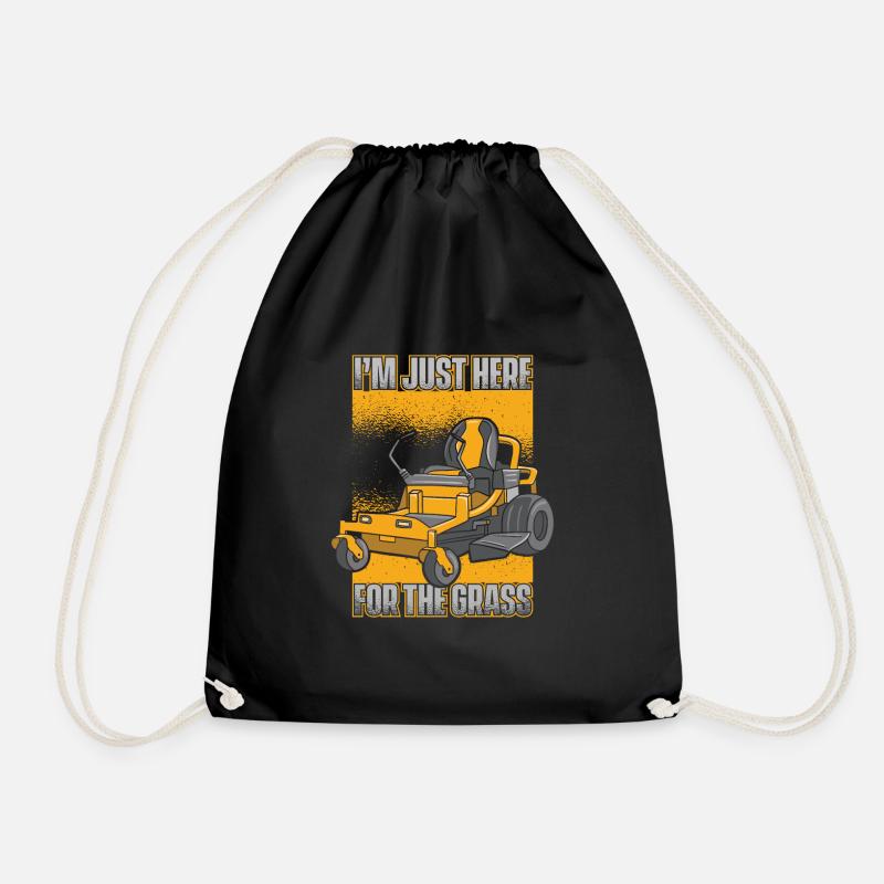 Lawn Mower Lawn Mower Garden - Drawstring Bag - black