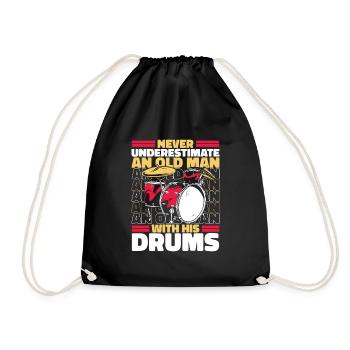 Batterie Batteur Tambour Tambour - Sac de sport léger - noir - Devant