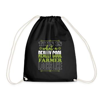 Farmer Agriculture Farmers Farmer - Drawstring Bag - black - Front