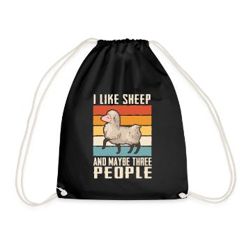Sheep Sheep Farmer Lamb Farmer - Drawstring Bag - black - Front