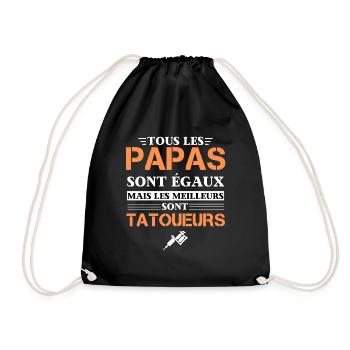 Meilleur Tatoueur cadeau homme meilleur papa - Sac de sport léger - noir - Devant