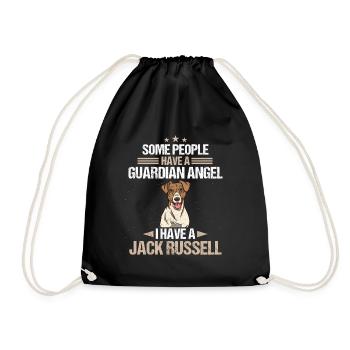 Jack Russell Terrier Dog Dog Owner - Drawstring Bag - black - Front