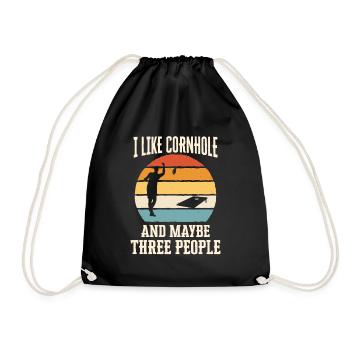 Cornhole Bean Bag Cornhole Spieler - Turnbeutel - Schwarz - Vorne