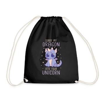 Dragon Mystical Dragon Fantasy - Drawstring Bag - black - Front