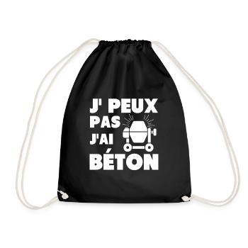 J peux pas j'ai Béton Cadeau Homme Maçon - Sac de sport léger - noir - Devant