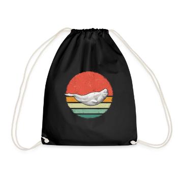 Bélugas Océan Bélugas Baleines - Sac de sport léger - noir - Devant