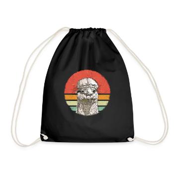 Alpaka Llama - Turnbeutel - Schwarz - Vorne