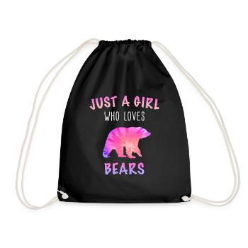 Bear Grizzly Bear Brown Bear Bears - Drawstring Bag - black - Front