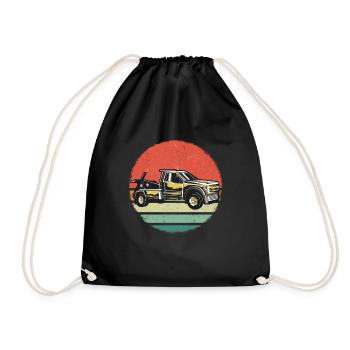 Tow truck truck tow truck tower - Drawstring Bag - black - Front