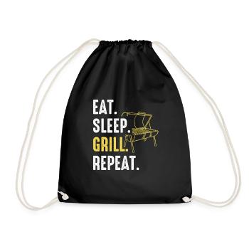 Grill Grillen Griller BBQ Barbecue - Sac de sport léger - noir - Devant