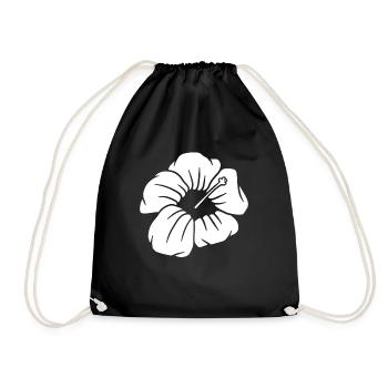 Blume - Turnbeutel - Schwarz - Vorne