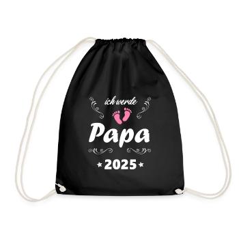 I'm going to be a dad 2025 Pregnant 2025 Paternity - Drawstring Bag - black - Front