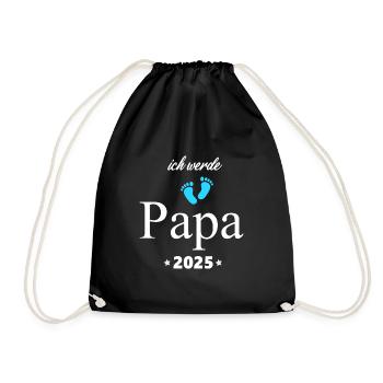 I'm going to be a dad 2025 father-to-be 2025 Pregnant - Drawstring Bag - black - Front