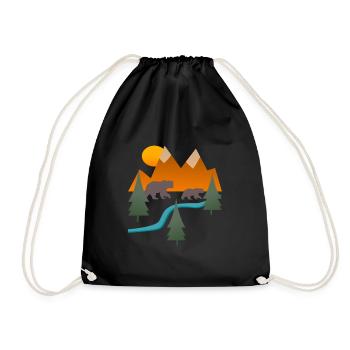 Montagnes Randonnée Bears River Paysage - Sac de sport léger - noir - Devant