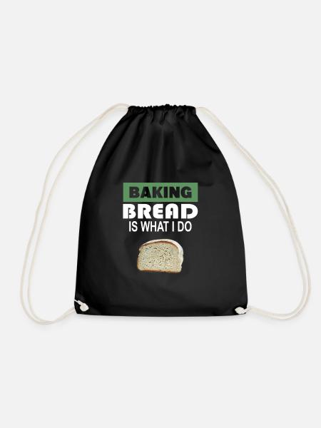 Brot Backen Bäcker - Turnbeutel - Schwarz