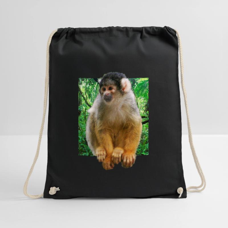 Skull monkey squirrel monkey Drawstring Bag