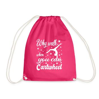 Pourquoi marcher quand vous pouvez Cartwheel - Sac de sport léger - fuchsia - Devant