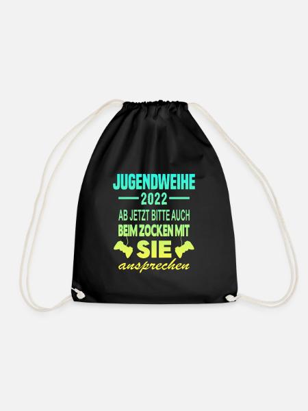 Jugendweihe 2022 Gamer - Turnbeutel - Schwarz