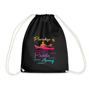 Kayak Canoe Paddle Paddle Boat - Drawstring Bag - black - Front