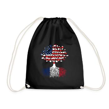 Racines Français des arbres américains - Sac de sport léger - noir - Devant