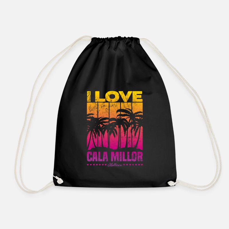 I Love Cala Millor - Turnbeutel - Schwarz