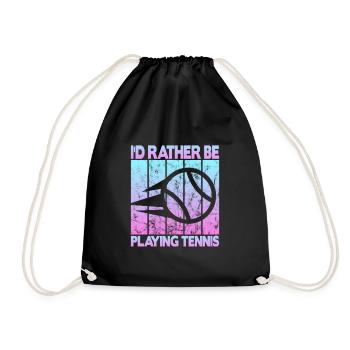 Je préfère jouer au tennis - Sac de sport léger - noir - Devant