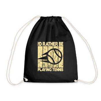 Je préfère jouer au tennis - Sac de sport léger - noir - Devant