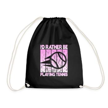 Je préfère jouer au tennis - Sac de sport léger - noir - Devant
