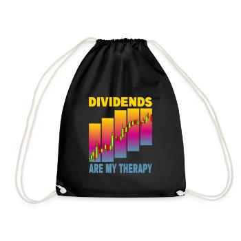 Dividends are my Therapy - Drawstring Bag - black - Front