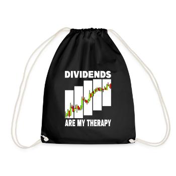 Dividends are my Therapy - Drawstring Bag - black - Front