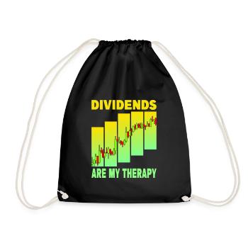 Dividends are my Therapy - Drawstring Bag - black - Front