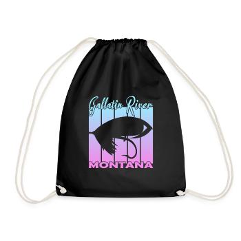 Gallatin River Montana Pêche à la mouche - Sac de sport léger - noir - Devant