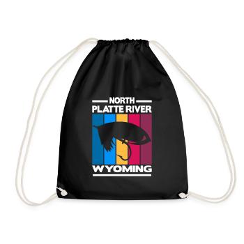North Platte River Wyoming Pêche à la mouche - Sac de sport léger - noir - Devant