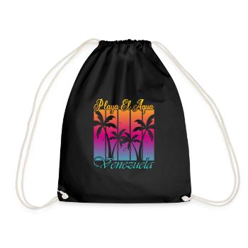 Playa El Aqua Venezuela - Drawstring Bag - black - Front