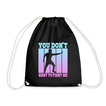 Tu ne veux pas me combattre - Sac de sport léger - noir - Devant