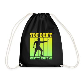 Tu ne veux pas me combattre - Sac de sport léger - noir - Devant