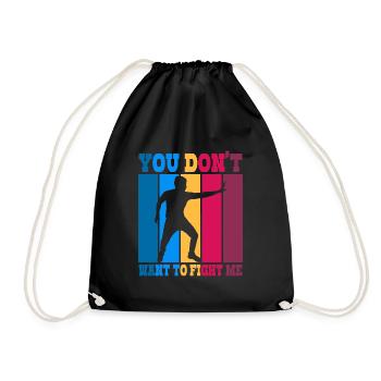Tu ne veux pas me combattre - Sac de sport léger - noir - Devant